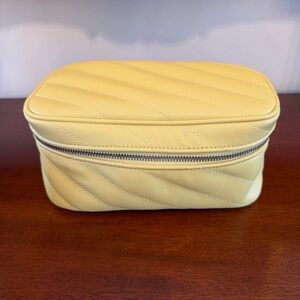 Bluemercury Quilted Cosmetic Bag – Lemon Yellow – NWOT